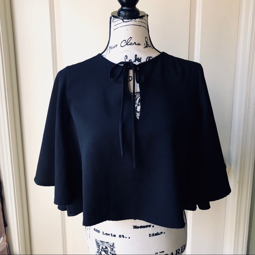 Black Flowy Blouse